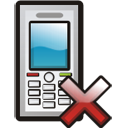 Mobile Phone Delete Icon 128x128 png