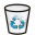 Recycled Bin Icon 32x32 png