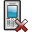 Mobile Phone Delete Icon 32x32 png