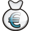 Euro Money Bag Icon 64x64 png