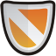 Orange Shield Icon 64x64 png