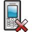 Mobile Phone Delete Icon 64x64 png
