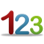 Numbers Icon 64x64 png