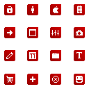 Red Bitcons Icons