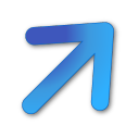 Up Right Blue Icon 128x128 png