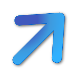 Up Right Blue Icon 256x256 png
