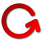 Rotate 360 Anticlockwise Red Icon 64x64 png