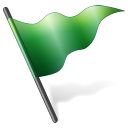 Flag 1 Green Icon