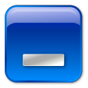 Minimize Box Blue Icon 128x128 png