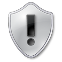 Warning Shield Grey Icon 128x128 png