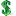 Dollar 3D Green Icon 16x16 png