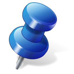 Drawing Pin 1 Blue Icon 256x256 png