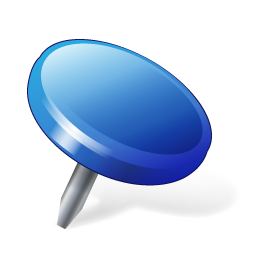 Drawing Pin 2 Blue Icon 256x256 png