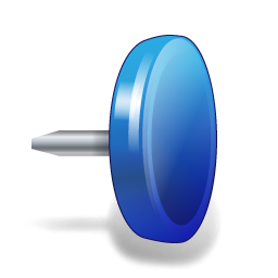 Drawing Pin 4 Blue Icon 256x256 png