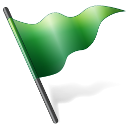 Flag 1 Green Icon 256x256 png