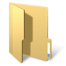 Folder Opened Yellow Icon 256x256 png