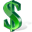 Dollar 3D Green Icon 32x32 png