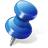 Drawing Pin 1 Blue Icon 48x48 png