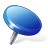 Drawing Pin 2 Blue Icon 48x48 png