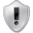 Warning Shield Grey Icon