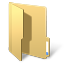 Folder Opened Yellow Icon 64x64 png