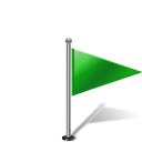 Pinpoint Flag 1 Right Green Icon 128x128 png