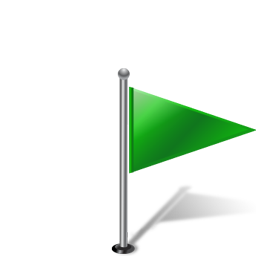 Pinpoint Flag 1 Right Green Icon 256x256 png