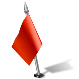 Pinpoint Flag 2 Left Red Icon 256x256 png