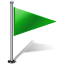 Pinpoint Flag 1 Right Green 2 Icon 64x64 png