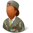 Medical Army Nurse Female Dark Icon