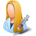 Medical Immunologist Female Light Icon 128x128 png