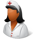 Medical Nurse Female Dark Icon