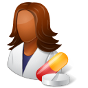 Medical Pharmacist Female Dark Icon