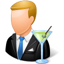 Occupations Bartender Male Light Icon 128x128 png