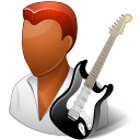 Occupations Guitarist Male Dark Icon 128x128 png
