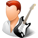 Occupations Guitarist Male Light Icon 128x128 png