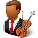Occupations Musician Male Dark Icon 128x128 png