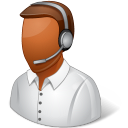 Occupations Technical Support Male Dark Icon 128x128 png