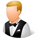 Occupations Waiter Male Light Icon 128x128 png