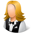 Occupations Waitress Female Light Icon 128x128 png