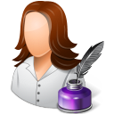 Occupations Writer Female Light Icon 128x128 png