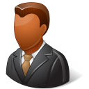 Office Client Male Dark Icon 128x128 png