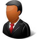 Office Customer Male Dark Icon 128x128 png