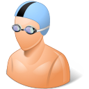 Sport Swimmer Male Light Icon 128x128 png