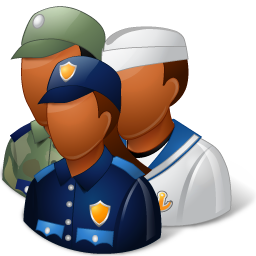 Group Military Personnel Dark Icon 256x256 png