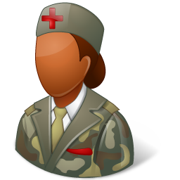 Medical Army Nurse Female Dark Icon 256x256 png