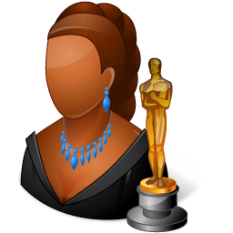 Occupations Actor Female Dark Icon 256x256 png