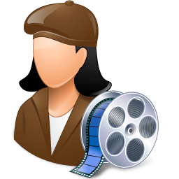 Occupations Film Maker Female Light Icon 256x256 png