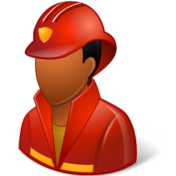 Occupations Firefighter Male Dark Icon 256x256 png
