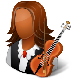 Occupations Musician Female Dark Icon 256x256 png